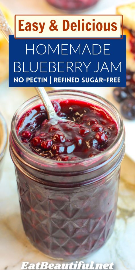 Sugar Free Freezer Jam, Black Raspberry Recipes, Blueberry Freezer Jam, Homemade Blueberry Jam, Aip Keto, Sugar Free Jam Recipes, Blueberry Jelly, Blueberry Jam Recipe, Canned Blueberries