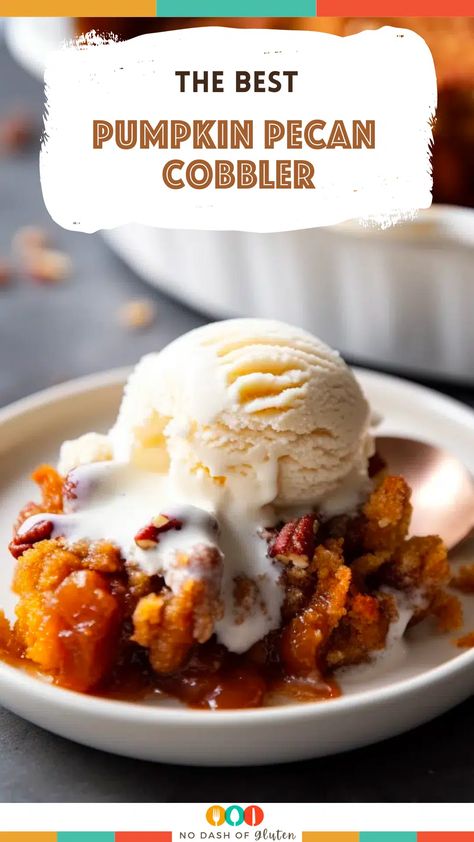 Embrace the essence of autumn with our mouthwatering Pumpkin Pecan Cobbler. A harmonious blend of velvety pumpkin, aromatic spices, and crunchy pecans, baked to perfection. Dive into fall flavors and create cherished memories around the table. Warm up your kitchen and hearts with this delightful dessert. Get the recipe now and start baking your own slice of seasonal magic! Pecan Cobbler Recipe, Pumpkin Pecan Cobbler, Pumpkin Cobbler, Pecan Cobbler, Desserts Ideas, Homemade Ideas, Comfort Desserts, Creative Snacks, Crunchy Pecans