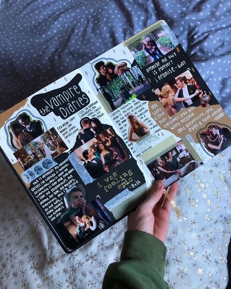 The Vampire Diaries Journal, Vampire Diaries Journal, Kawaii Study, My Life Journal, Book Bujo, Whimsical Crochet, Bujo Journaling, Korean Film, Journaling Scrapbook