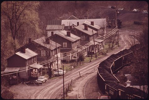 Closeup of an Old Coal Company Mining Town of Red Ash Virginia, near Richards in the Southwestern Part of the State 04/1974 by The U.S. National Archives, via Flickr Jean Ritchie, Old Gods Of Appalachia, Appalachian People, Company Town, Mountain People, Southwest Virginia, Virginia History, Old Gods, Coal Miners