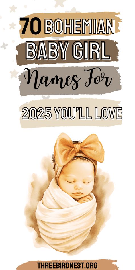 Bohemian girl names for 2025-Discover the enchanting world of bohemian baby names for 2025! Explore a curated list of 70 unique and whimsical girl names, blending celestial allure, nature-inspired charm, and timeless elegance.
Boho baby girl names, bohemian girl names 2025, new girl names 2025. popular names for 2025. Bohemian Baby Names, Unique Girl Names, Baby Girl Name, Adventure Girl, Girls Names, Boho Baby Girl, Bohemian Baby