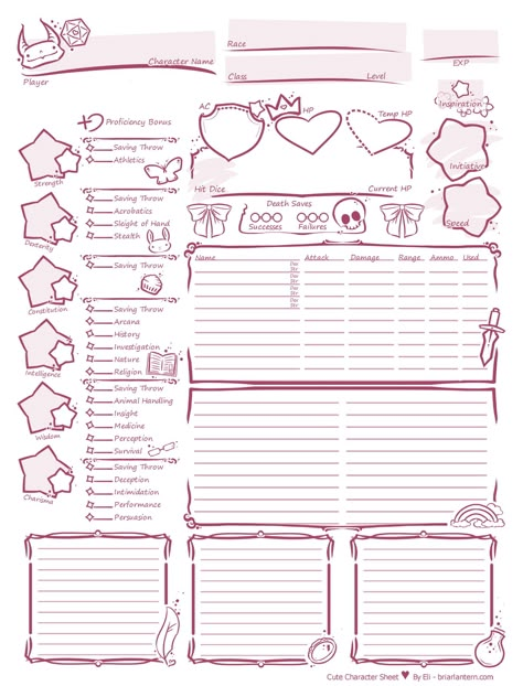 Eli Storm on Twitter: "I made a cute character sheet for 5e #dnd5e #dungeonsanddragons https://t.co/iN9DlHnE71" / Twitter Dnd Sheet, Dnd Character Sheets, Dnd Journal, Dnd Character Sheet, Character Sheet Template, Character Reference Sheet, Stylized Character, Character Template, Dnd Campaign