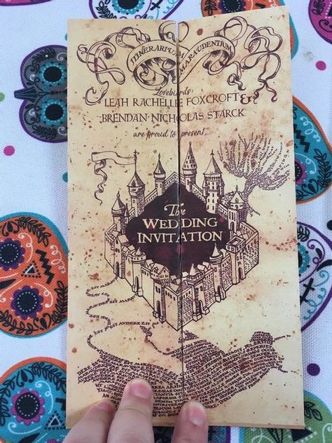 Marauders Map Wedding Invitation, Marauders Map Invitation, Harry Potter Wedding Invitations, Slytherin Wedding, Harry Potter Invitations, Map Invitation, Map Wedding Invitation, Harry Potter Marauders Map, Glume Harry Potter