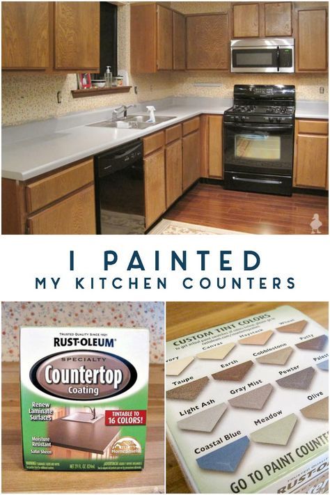 Decor For Kitchen Counters, Painting Kitchen Counters, Painting Kitchen Countertops, Countertop Paint, Countertop Makeover, Kitchen Diy Ideas, Replacing Kitchen Countertops, Diy Kitchen Countertops, Formica Countertops