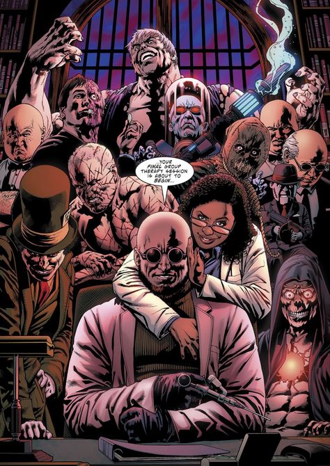 Dr. Hugo Strange in Deathstroke vol 4 #38 | Art by Fernando Pasarin, Jason Paz & Jeromy Cox Joker Arkham, Hugo Strange, Gotham Villains, Comic Book Collection, Batman Poster, Comic Villains, Dc Villains, Arkham Asylum, Dc Comics Artwork