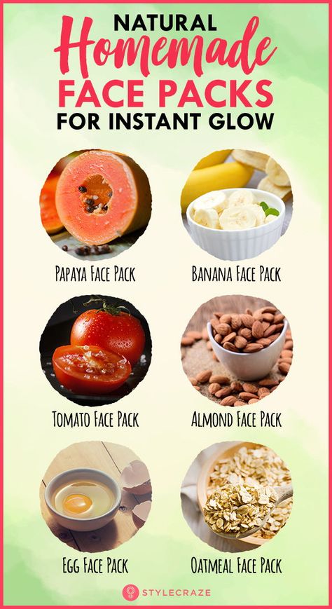 10 Natural Homemade Face Packs For Instant Glow #beauty #tips #skincare Papaya Face Pack, Natural Face Pack, Homemade Face Pack, Tomato Face, Over 40 Skin Care, Beauty Tips In Hindi, Beauty Hacks Skincare, Natural Hair Mask, Tips For Skin