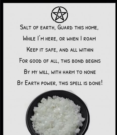 #salt #power #protection #spellwork #celtic #pagan #witch #home #hearth Witchy Ways To Protect Your Home, Hearth Witch Spells, Spiritual Protection For Home, Witch Home Protection, Salt Protection Spell Home, Witch Tips For New Home, Protection Wards For Home, Celtic Spells, Hearth Magic