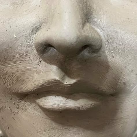 Clay Nose Tutorials, Sculpture Face Clay, Clay Nose Sculpture, Sculpted Faces Clay, Sculpting Eyes In Clay, Face Sculpting Clay, Ceramic Masks Ideas Faces, Clay Faces Sculpture, Polymer Clay Sculpture Ideas For Beginners