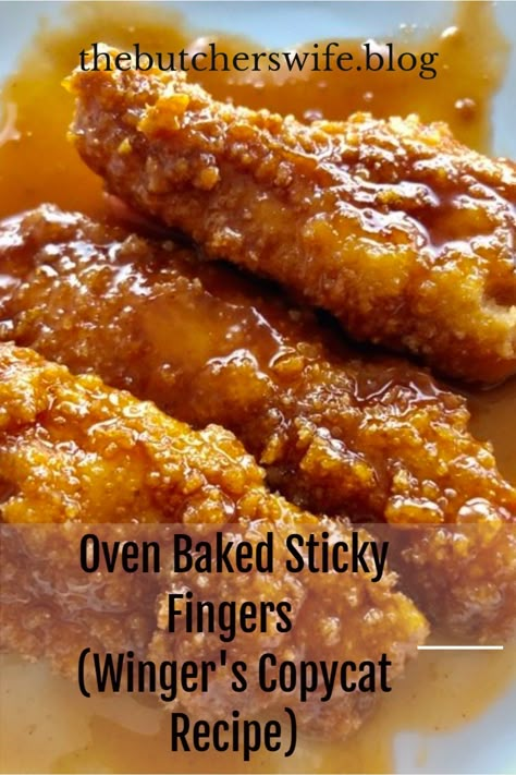 Sticky Chicken Fingers, Sticky Fingers Chicken, Crispy Honey Chicken Tenders, Honey Glazed Sweet And Spicy Chicken, Sweet And Spicy Sticky Chicken Tenders, Sweet And Pungent Chicken, Sweet Chicken Tenders, Chicken Finger Recipes Baked, Sauced Chicken Tenders