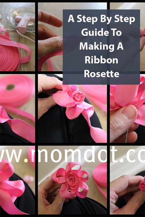 A Step By Step Guide To Making A Ribbon Rosette Step By Step Diy Crafts, Hairclip Ideas, How To Make Something, Ribbon Rosettes, Cute Paper, Ribbon Flower, Diy Decor Crafts, Easy Crafts For Kids, Craft Blog