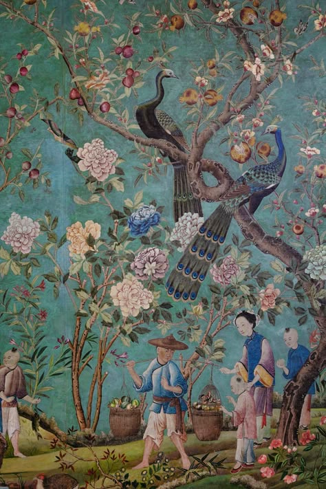 Chinoiserie Room, Wooded Landscape, Chinese Wallpaper, Fabric Styles, Hunting Party, Bows And Arrows, English Heritage, Affordable Wall Art, Woodblock Print