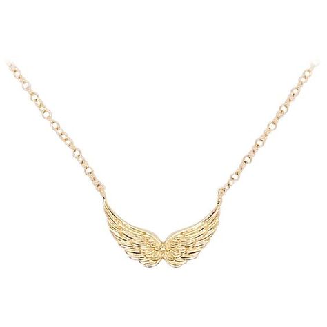 This gorgeous 14k yellow gold angel wings pendant is sure to put a smile on anyone's face! This necklace looks beautiful worn by itself and also looks wonderful in a necklace stack. Wear it as a reminder of the angels in your life and those watching over you! Or, gift it to your angel. This necklace would make a wonderful gift for your loved one or yourself! The details for this beautiful necklace are listed below: Metal Quality: 14k Yellow Gold Pendant Style: Wings Pendant Width: 15.10 millimet Angle Necklace, Gardian Angel, Ali D'angelo, Angel Wings Pendant, Angel Wings Necklace, Angel Pendant Necklace, Dove Necklace, Wings Pendant, Wings Necklace