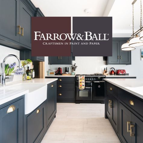 Présentation des couleurs sombres dans la cuisine de Farrow & Ball - Nicholas Bridger Kitchen Unit Colours, Railings Kitchen, Farrow And Ball Railings, Kitchen Courtyard, Kitchen Cupboard Colours, Kitchen Cabinet Color Schemes, Farrow And Ball Kitchen, Kitchen Cabinets Colors, Grey Cupboards