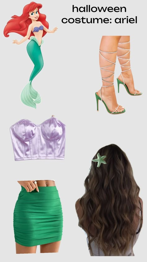 Halloween Costume #10: Ariel 🐚 Ariel Outfit Ideas, The Little Mermaid Halloween Costume, Red Head Halloween Costumes, Ariel Halloween, Ariel Halloween Costume, Mermaid Halloween Costumes, Ariel Cosplay, Ariel Costumes, Little Mermaid Costume