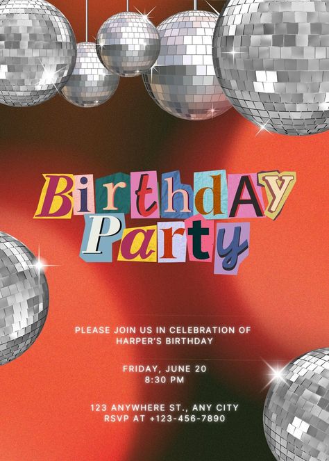 Y2k Theme Party Invitation, 2000s Party Invitation Template, Y2k Party Invite, 2000 Invitation, Y2k Invitation Template, Y2k Birthday Invitations, Aesthetic Birthday Invitation Template, Y2k Birthday Party Theme, Y2k Birthday Party