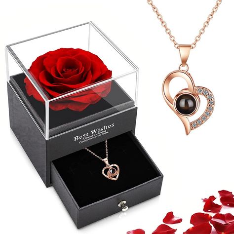 Flowers Represent, Gifts Grandma, Rose Gifts, Eternal Flower, Projection Necklace, Hari Valentine, Real Rose, Romantic Gifts For Her, Forever Flowers