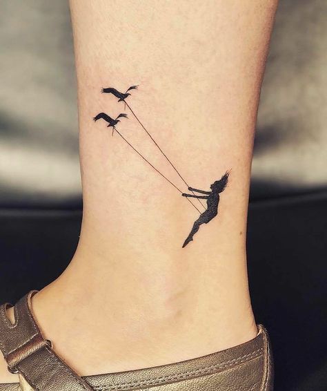 Author Tattoo, Swing Tattoo, Best Small Tattoos, Freedom Tattoos, Shin Tattoo, Tattoo Placements, Epic Tattoo, Small Tattoos Simple, Tattoo Bracelet