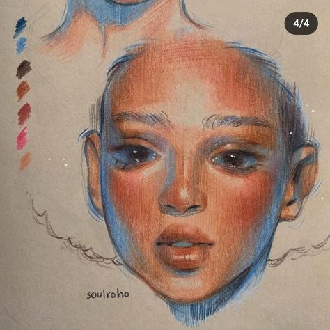 Painting Skin Tones, Practice Aesthetic, Drawing Romantic, Doodle Practice, Painting Skin, Aesthetic Sketchbook, Arte Sketchbook, Arte Inspo, Art Drawings Sketches Creative