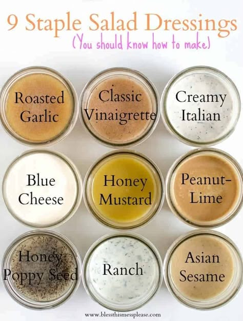 Healthy Dressing Recipes, Homemade Salad Dressing Recipes, Glutenfri Baking, Sommer Mad, Salad Dressing Recipes Healthy, Resep Salad, Salad Dressing Recipes Homemade, Creamy Dressing, Healthy Salad Dressing