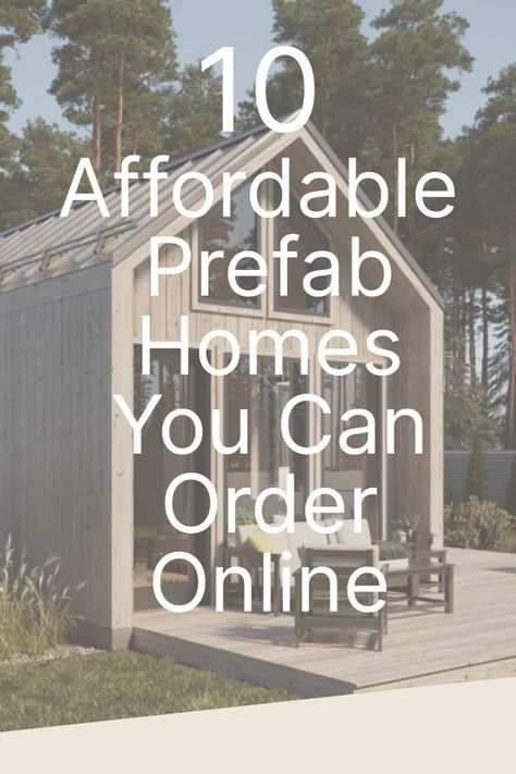 Are you looking for the perfect home but don't have the time for a lengthy and costly construction process? Look no further than Craft-Mart's amazing collection of 10 affordable prefab homes you can order online. With options ranging from cozy cabins to spacious family homes, Craft-Mart's prefabricated homes offer a hassle-free and cost-effective way to get the home of your dreams. Prefab Home Designs, Prefab Cottage Homes, Prefabricated Houses Prefab Cottages, Prefab Addition To Home, Build Cheap House, Prefab Tiny Home, Prefab Cabins Affordable, Prefabricated Houses Design, Cheapest Way To Build A House