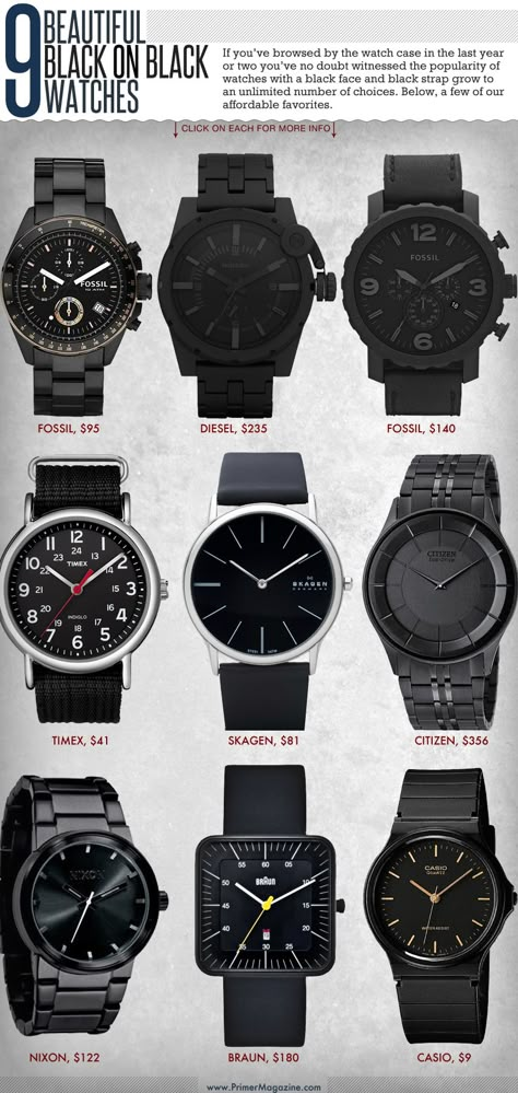 Black on Black is the new...Black? Speedmaster Omega, Herren Style, Black On Black, Beautiful Watches, Men's Watches, Black Watch, Casio Watch, Watch Collection, Men's Accessories