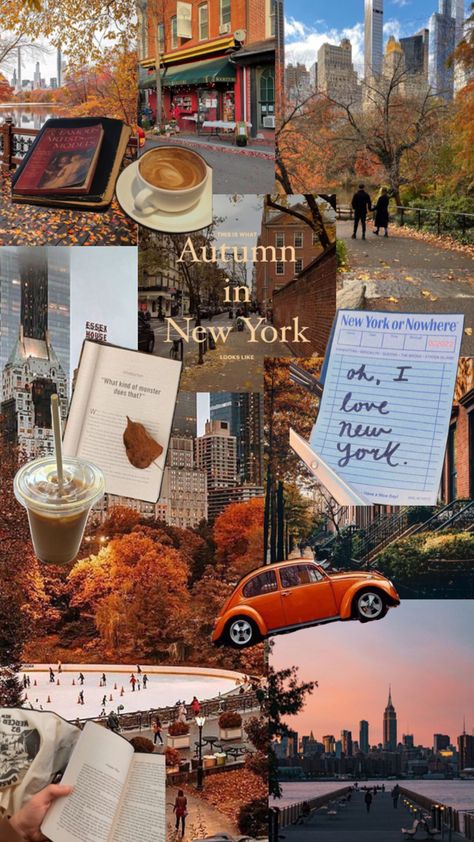 Fall New York Aesthetic Nyc Autumn, Fall New York, Fall In Nyc, New York Wallpaper, Nyc Fall, Fall Mood Board, Autumn In New York, Artists And Models, New York Aesthetic