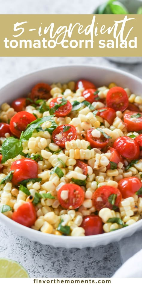 Tomato Summer Recipes, Pot Luck Salads Summer, Cold Corn Side Dish, Fun Summer Salads, Ways To Eat Tomatoes, Mexican Tomato Salad, Tomato Corn Salad Recipes, Corn Tomato Salad Recipe, Fresh Tomato Salad Recipes