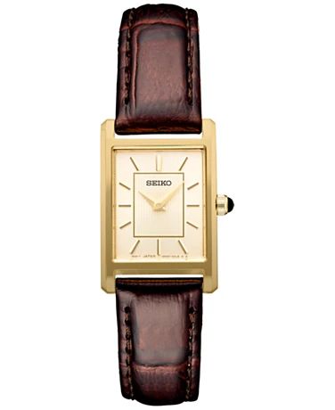 Shop for and buy womens watches online at Macy's. Find womens watches at Macy's Seiko Watches Women, Brown Leather Strap Watch, Vintage Watches Women, Brown Watches, Brown Leather Watch, Watches Women Leather, Oc Inspo, Watches Women, Leather Strap Watch