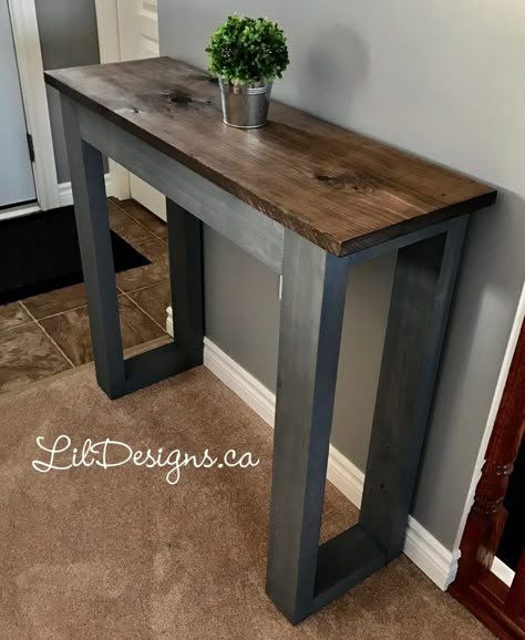 Diy Entry Table, Simple Console Table, Diy Entryway Table, Diy Console, Diy Console Table, Diy Entryway, Diy Sofa Table, Diy Wooden Projects, Diy Simple