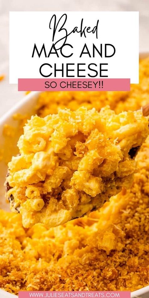 Baked Mac and Cheese is creamy and delicious. A mixture of cheddar and mozzarella melted down to a cheese sauce tossed with elbow macaroni and topped with a buttery Panko breadcrumbs topping. Bread Crumb Topping For Mac And Cheese, Mac And Cheese Recipe With Bread Crumbs, Ragu Cheese Sauce Mac And Cheese, Mac And Cheese With Bread Crumbs, Baked Mac N Cheese With Bread Crumbs, Baked Mac And Cheese Bread Crumbs, Baked Mac And Cheese Recipe, Seafood Pasta Recipes, Making Mac And Cheese