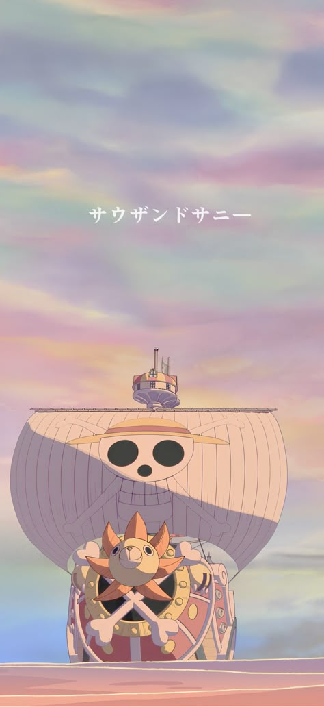 THOUSAND SUNNY AESTHETIC Aesthetic One Piece Wallpaper Iphone, Cute Anime Wallpaper Aesthetic, One Piece The Sunny, One Piece Sunny Ship Wallpaper, Wallpaper Iphone Anime One Piece, Wallpaper Backgrounds One Piece, One Piece Poster Aesthetic, One Piece Thousand Sunny Wallpaper, Sunny One Piece Wallpaper