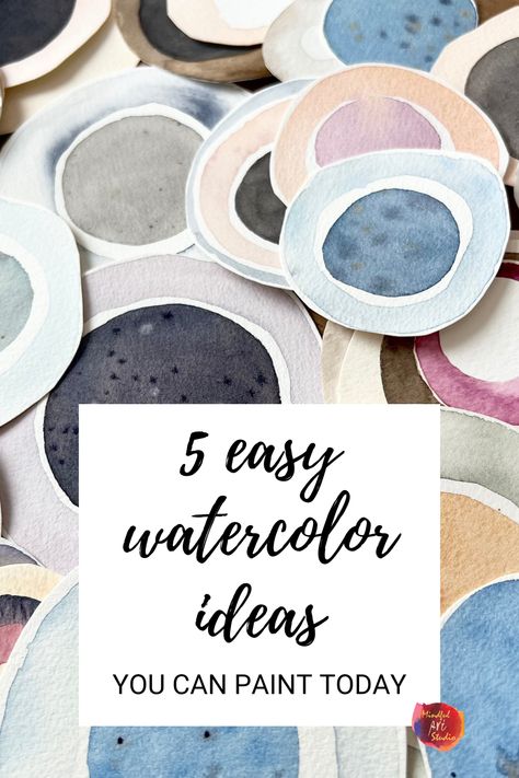 5 easy watercolor ideas, watercolor for relaxation, watercolor exercises , learn how to watercolor paint. Watercolor Diy Easy, How To Start Watercolor Painting, Watercolour Painting Beginner, Watercolour Techniques Tutorials, Watercolor Templates Printables Free, Easy Diy Watercolor Paintings, Water Colour Ideas For Beginners, Quick Watercolor Ideas, Watercolor Exercises For Beginners