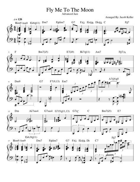 Download and print in PDF or MIDI free sheet music for fly me to the moon by Bart Howard arranged by David.izr for Piano (Solo) Fly Me To The Moon Piano Sheet Music, Free Printable Sheet Music, Music Theory Lessons, Jazz Sheet Music, Fly Me To The Moon, Easy Piano Sheet Music, Piano Music Notes, Jazz Piano, Piano Teaching