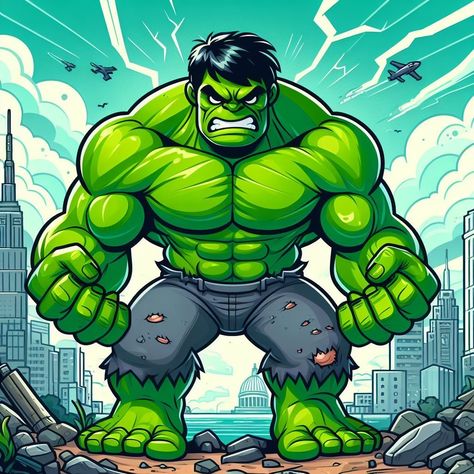 Hulk Cartoon Drawing, Hulk Drawing, Paw Patrol Stickers, Hulk Birthday, Hulk Art, Marvel Cartoons, Arm Band Tattoo, Man Illustration, Marvel Kids