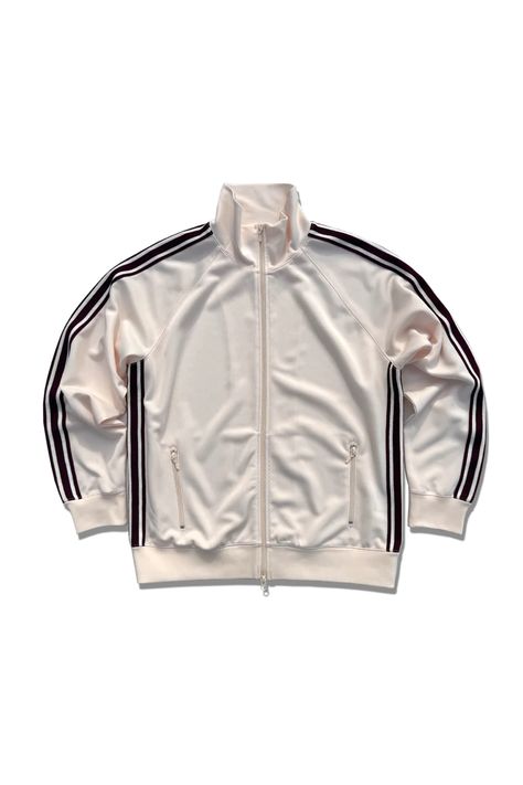 Luxury Streetwear Track Jacket, Adidas Long Sleeve Track Jacket With Pockets, Adidas Moisture-wicking Track Jacket For Streetwear, Urban Track Jacket With Pockets, Long Sleeve, Japanese Fabric, Track Jackets, Zipper Pocket, Black And Red, Cream