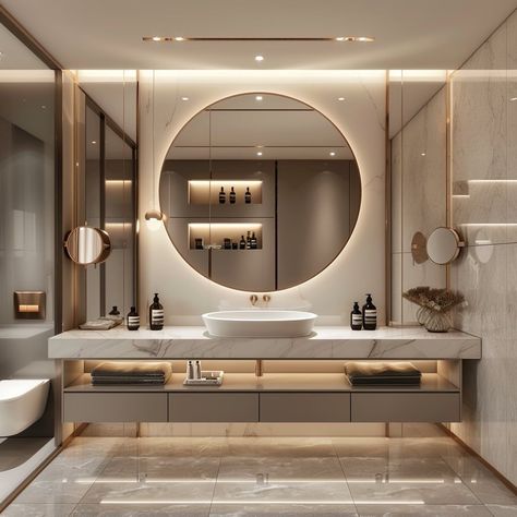 Contemporary Powder Room Ideas Luxury, Bathroom Vanity Design Modern Luxury, Bathroom Vanity Ideas One Sink Modern, Vanity Ideas Bathroom Modern Luxury, Washroom Mirror Ideas, Luxury Bathroom Vanity Design, Luxury Vanity Ideas Bathroom, Luxury Vanity Design, Washroom Vanity Designs