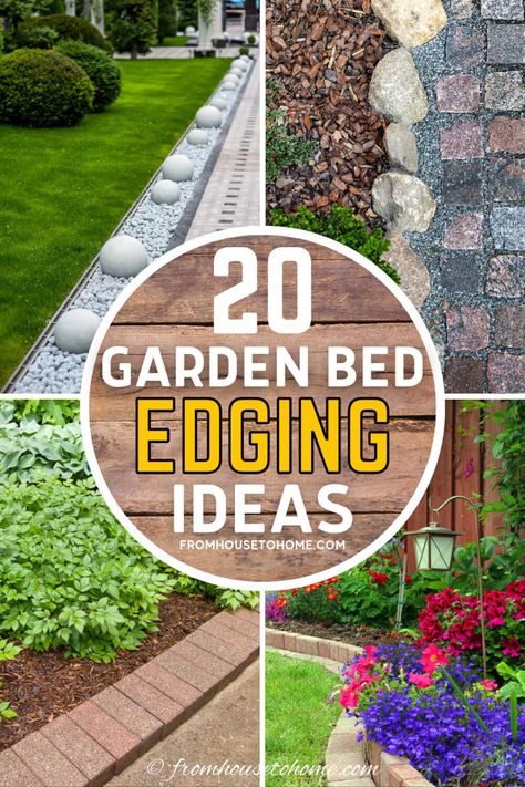 I love these garden edging ideas for my flower beds. There are so many different styles. From classics like stone and brick to more adventurous modern options and DIY ideas, you can separate your lawn from your garden in style. Garden Bed Edging Ideas, Bed Edging Ideas, Garden Bed Edging, Wood Garden Edging, Garden Edging Ideas, Flower Bed Edging, House Florida, Flower Bed Designs, Brick Garden