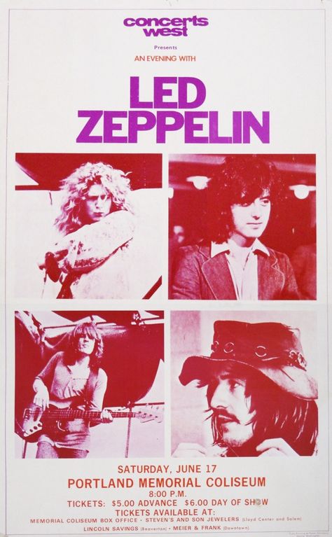 Led Zeppelin Concert Poster Led Zeppelin Tour, Led Zeppelin Concert, Led Zeppelin Poster, Zeppelin Art, Robert Plant Led Zeppelin, Vintage Concert Posters, Posters Music, Led Zep, Tour Poster