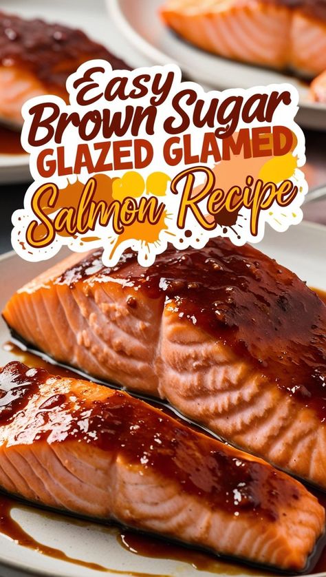 Make a delicious, easy dinner with this brown sugar glazed salmon recipe! With a sweet and savory glaze, this salmon is tender, flavorful, and perfect for a quick weeknight meal. Ready in minutes, this recipe combines brown sugar, garlic, and soy sauce for an unforgettable dish. #BrownSugarSalmon #SalmonRecipe #EasyDinner #QuickMeals #SeafoodLovers #GlazedSalmon #HealthyEating #WeeknightRecipes #SimpleDinner #FlavorfulSalmon #HomeCooking #DinnerIdeas #QuickAndEasy Sweet Salmon Marinade, Recipes For Salmon Easy, Salmon Glaze Recipes Healthy, Sweet Glaze For Salmon, Rum Glazed Salmon, Peach Glazed Salmon, Easy Salmon Glaze, Brown Sugar Rub For Salmon, Pan Cooked Salmon Recipes