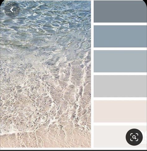 Beach Wedding Color Palette, Beach Cottage Kitchens, Country Coastal Decor, Beach Color Schemes, Beach Cottage Kitchen, Design Seed, Beach House Colors, Beach House Tour, Harmony Design