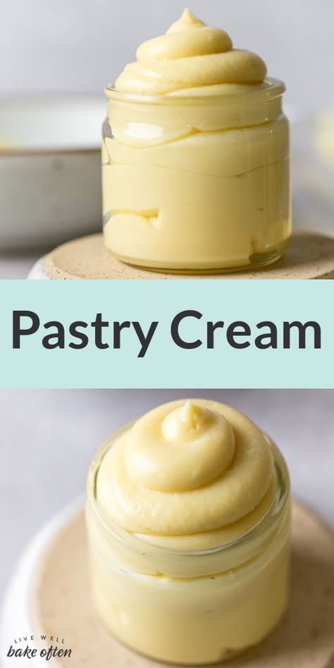 Bakers Custard Recipe, Pastry Cream Without Cornstarch, Fill Pastry Recipes, Cream Puffs Filling Recipe, Marble Cake With Filling, Custard Filling For Cupcakes, Orange Pastry Cream Recipe, Nutella Custard Filling, Pastry With Custard Filling