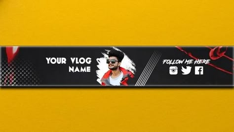 Banner Template Photoshop, Youtube Channel Banner, यूट्यूब लोगो, Yt Banner, Channel Banner, Youtube Facts, Youtube Banner Backgrounds, First Youtube Video, Youtube Banner Design