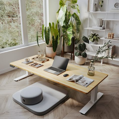 The World's Only Floor Sit to Standing Desk – Uppeal Music Setup, Sit To Stand Desk, Productive Home Office, Floor Desk, Miami Apartment, Innovative Office, Standing Desk Office, Floor Sitting, Sit To Stand