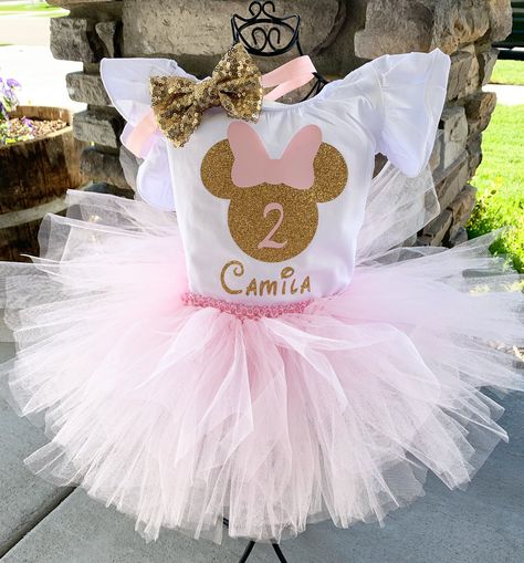 Excited to share this item from my #etsy shop: Personalized Pink and Gold Minnie Mouse Outfit 2nd Birthday Minnie Leotard Pink and Gold Minnie Birthday Outfit Pink and Gold 2nd Birthday Baby Shower Minnie Mouse, Gold Birthday Outfit, Minnie Mouse Birthday Outfit, Minnie Mouse Tutu, Twodles Birthday, Minnie Mouse Theme Party, Minnie Mouse First Birthday, 2nd Birthday Outfit, 2nd Birthday Party For Girl