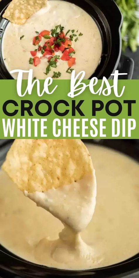 White Green Chili Queso, Queso Blanco Dip Crockpot Velveeta, Velveeta Queso Blanco Dip Crock Pot, Velveeta White Queso Dip Crock Pot, Crock Pot Queso Blanco, White Cheese Queso Dip Crockpot, Queso Blanco Dip Crockpot, Mexican Cheese Dip Crockpot, White Queso Dip Crockpot Velveeta