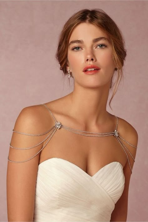 Shoulder Jewelry, Shoulder Necklace, Anthropologie Wedding, Bridal Fashion Jewelry, Wedding Accessories Jewelry, Shoulder Chain, Body Chain Jewelry, Bride Jewellery, Body Jewellery