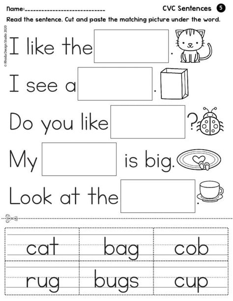 I Can Read CVC Sentences: 10 Free Reading Worksheets Beginning Reading Worksheets, Cvs Words Worksheet, Decodable Sentences Kindergarten, Kindergarten Words, I Can Read Worksheets, Cvc Worksheets Free Printable, Reading Cvc Words Worksheets, Reading Cvc Words Kindergarten, Reading Worksheets For Grade 1