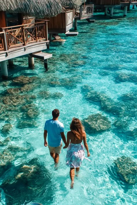 Treat yourselves to the ultimate honeymoon in Bora Bora. Stay in an overwater bungalow, snorkel hand-in-hand in crystal-clear waters, and enjoy intimate beachside dinners with your special someone. 🏝️💍🌊 #BoraBoraHoneymoon #CouplesRetreat #IslandParadise Aesthetic Bora Bora, Honeymoon Bora Bora, Honeymoon Room, Honeymoon In Bora Bora, French Polynesia Honeymoon, Honeymoon Rooms, Honeymoon Aesthetic, Bora Bora Wedding, Honeymoon Itinerary