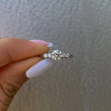 Elegant Silver Engagement Rings, Sparkle Engagement Ring, Engagement Rings Delicate Silver, Simplistic Rings Engagement, Subtle Engagement Rings Silver, Small Simple Engagement Rings Silver, Small Dainty Wedding Rings, Dainty Engagement Ring Silver, Silver Engagement Rings Vintage