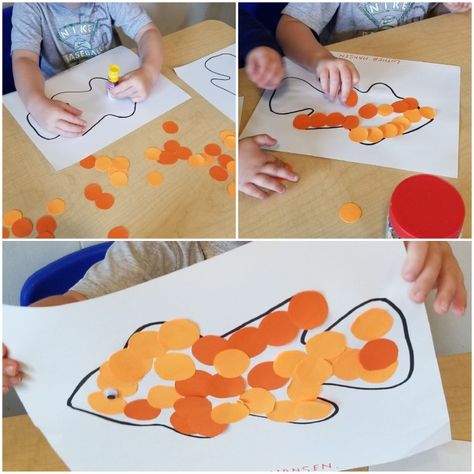 Gold Fish Activities For Preschool, Orange Activity For Preschool, The Color Orange Activities For Toddlers, Orange Color Activities Preschool, Color Orange Crafts For Toddlers, Orange Crafts For Toddlers, Gold Fish Craft, Color Orange Activities For Preschool, 4k Activities